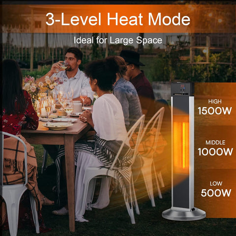 Airo Comfort Electric Patio Heater for Outdoor Use, Infrared Heater w/Remote