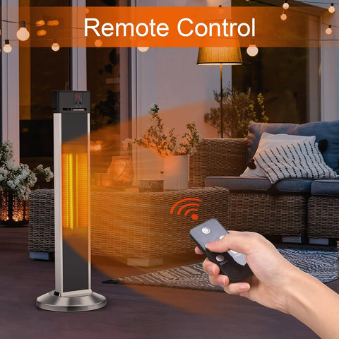 Airo Comfort Electric Patio Heater for Outdoor Use, Infrared Heater w/Remote