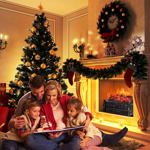 Airo Comfort Electric Fireplace Log Heater, 21 Inch Fireplace Insert w/Remote Control