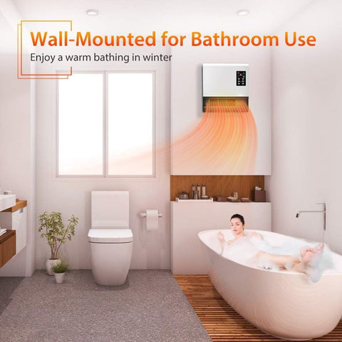 Airo Comfort Electric Space Heater, Wall Mounted Room Heater with Standing Base, Energy Saving