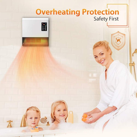 Airo Comfort Electric Space Heater, Wall Mounted Room Heater with Standing Base, Energy Saving