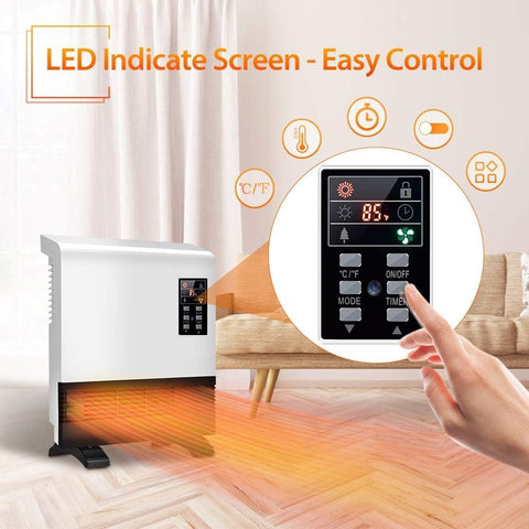 Airo Comfort Electric Space Heater, Wall Mounted Room Heater with Standing Base, Energy Saving