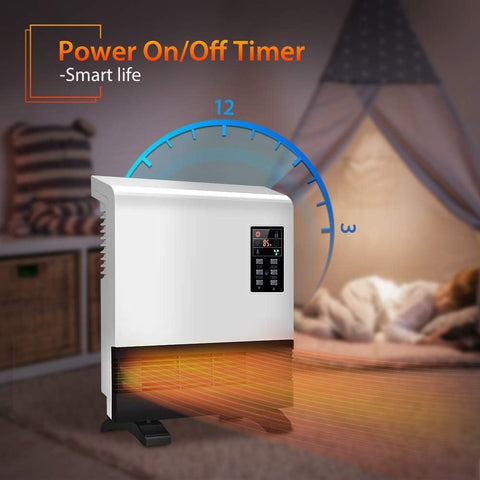 Airo Comfort Electric Space Heater, Wall Mounted Room Heater with Standing Base, Energy Saving