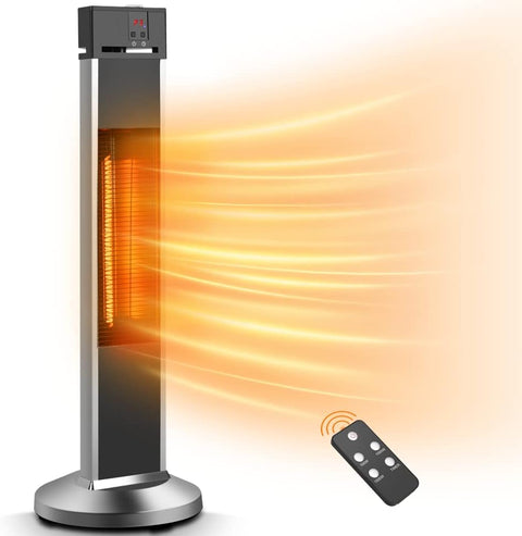 Airo Comfort Electric Patio Heater for Outdoor Use, Infrared Heater w/Remote