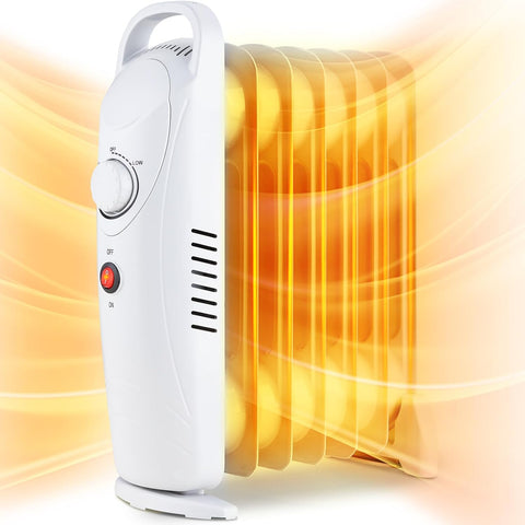 Airo Comfort Oil Filled Heater, 700W Portable Radiant Space Heater with Adjustable Thermostat