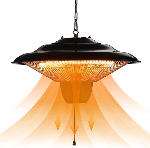 Airo Comfort Outdoor Patio Heater, 1500W Electric Hanging Patio Heater, Ceiling Mounted Heater for Balcony