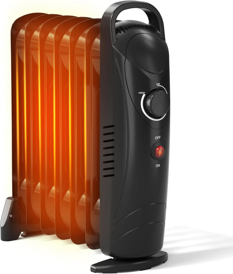 Airo Comfort LifePlus Small Oil Filled Heater, Portable Radiant Space Heater with Energy Saving