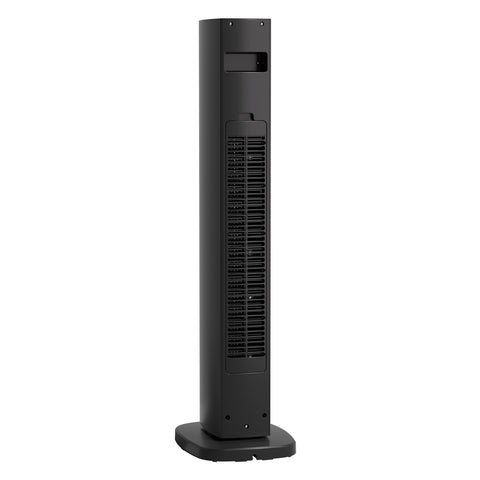 Airo Comfort 1500W 32-Inch Oscillating Ceramic Tower Space Heater, Black – rear view with carry handle and air intake