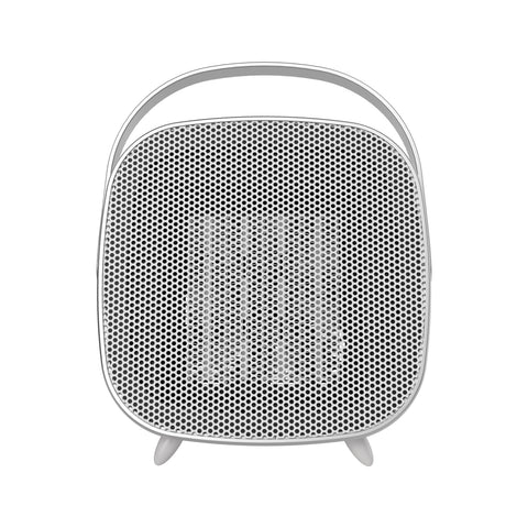 Airo Comfort 1500W 8-Inch Compact Ceramic Space Heater, White – front grille view